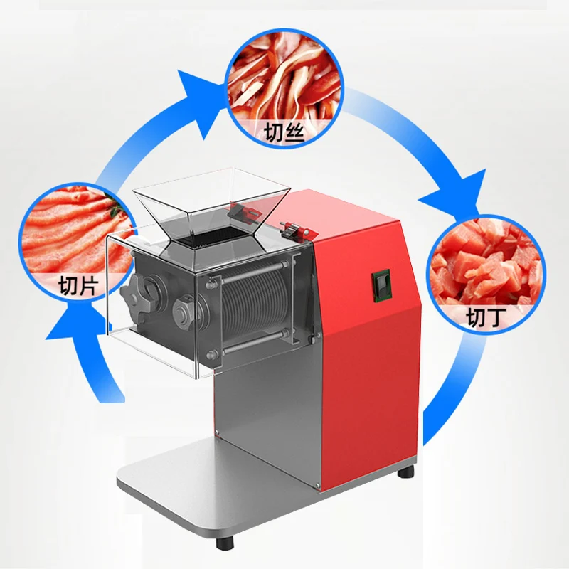 Automatic Meat Slicer Home - Fleischschneider, kommerzieller elektrischer Multifunktions-Kleinschneider aus Edelstahl,