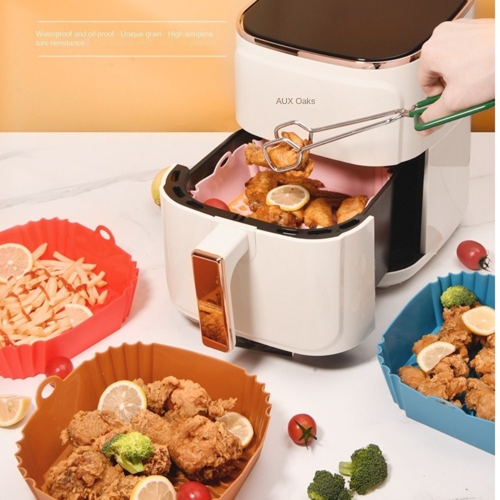 Air Fryer Silicone Pot Liner - Antihaft-Silikon-Einlagen für Heißluftfritteusen, Weiche Zubehörteile für