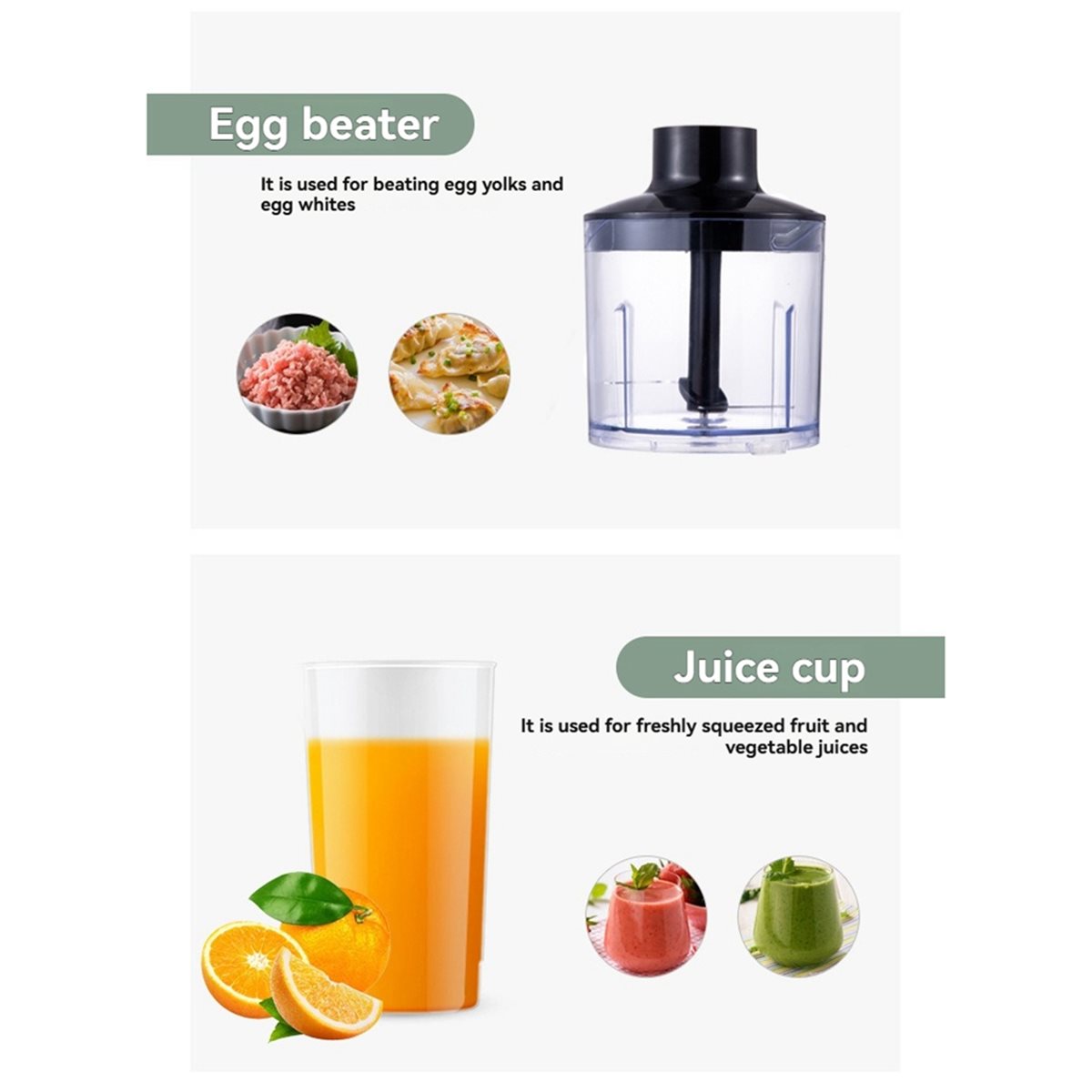 Immersion Hand Blender Set - wilwill Elektrischer Stabmixer 5-in-1 Multifunktions-Stabmixer-Set Küchenmaschine