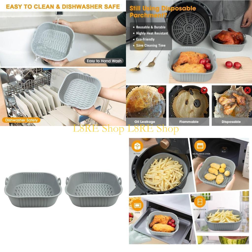 Air Fryer Silicone Pot Liner - L8re Packung von 2 Silikon -Topf