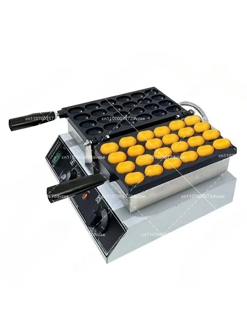 Mini Waffle Maker Machine - Mini-Oval-Eierwaffeleisen mit Antihaftbeschichtung, Schwammkuchen-Bubble-Waffel-Backmaschine für gewerbliche
