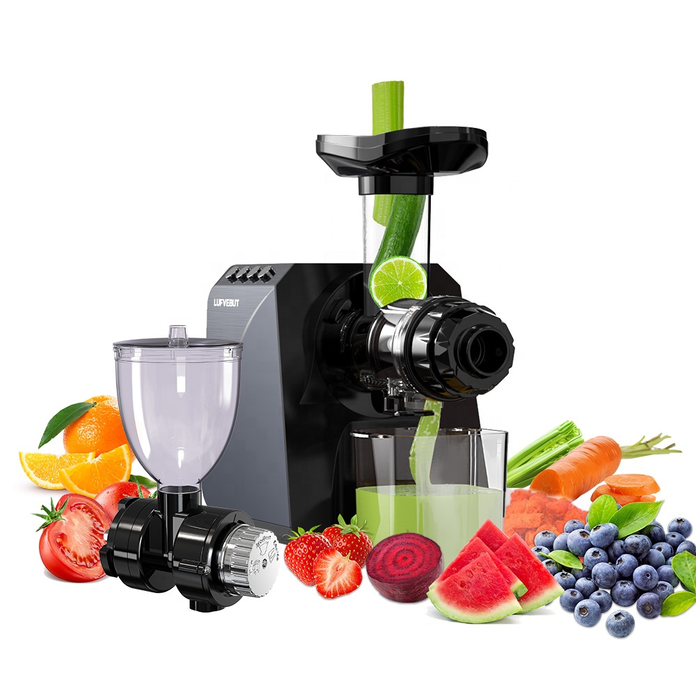 Electric Slow Juicer Cold Press - Kommerzieller Multifunktionaler Kaltpress-Entsafter Elektrischer Slow Juicer