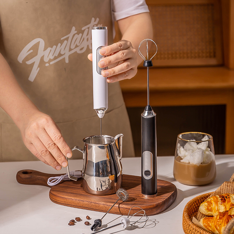 Immersion Hand Blender Set - Elektrische Milch Schäumer Mixer Drahtlose Kaffee