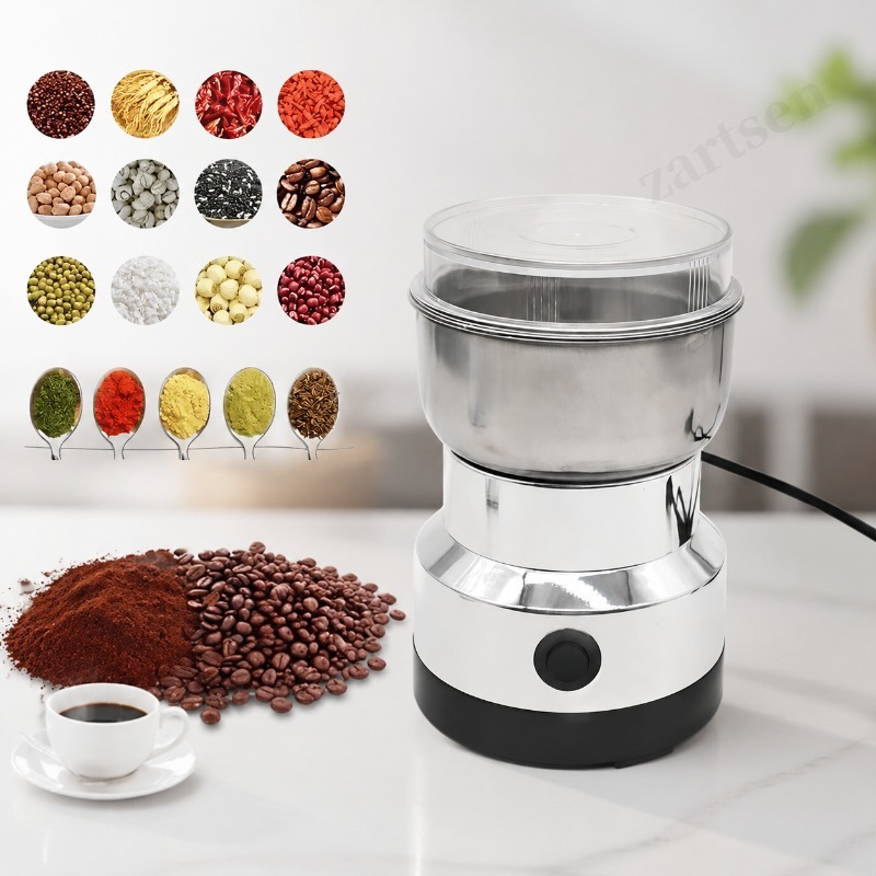 Coffee Bean Grinder Electric - Multifunktionale Küchenmaschine mit 4 Klingen: Getreidemühle,