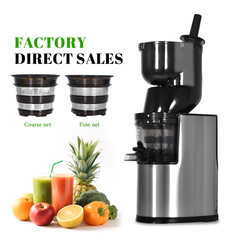 Electric Slow Juicer Cold Press - MOSEENER Kommerzieller tragbarer elektrischer langsamer Entsafter,