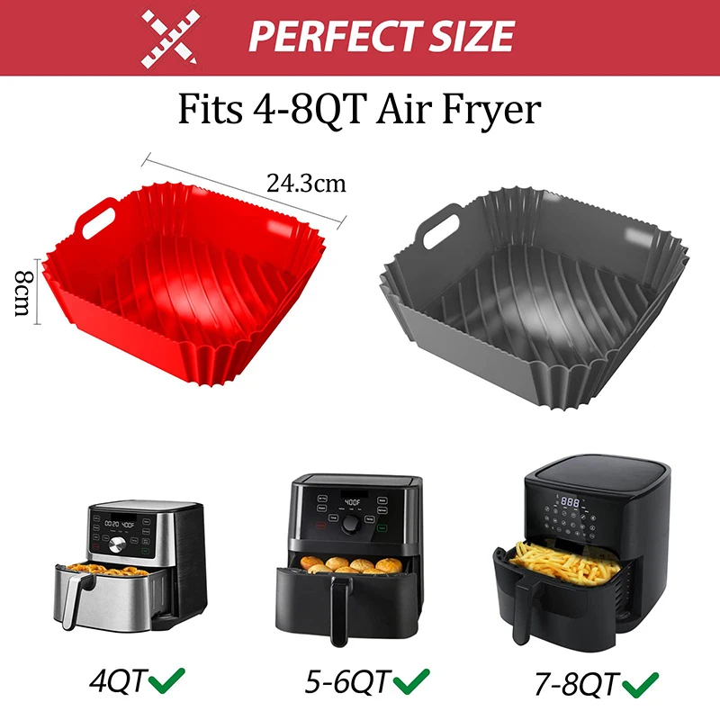 Große Air Fryer Silikon Korb T – Air Fryer Silicone Pot Liner Bewertung und Preis