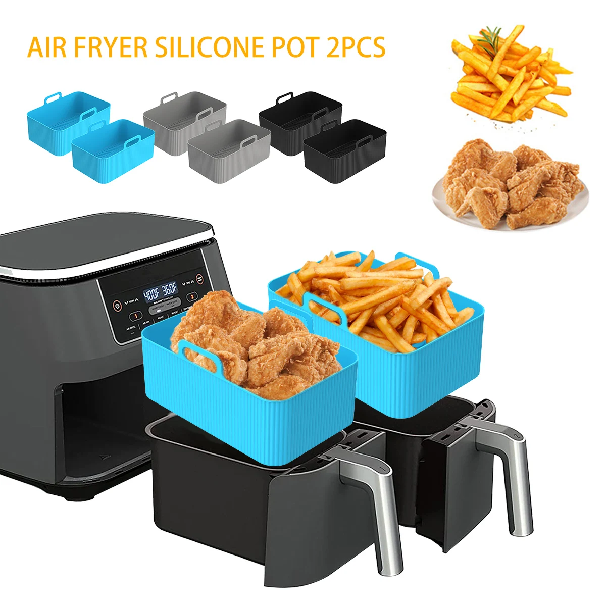 2Pcs Air Friteuse Silikon Line – Air Fryer Silicone Pot Liner Bewertung und Preis