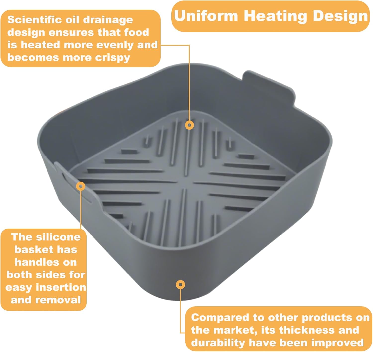 Antihaftbeschichtete 8,2-Zoll- – Air Fryer Silicone Pot Liner Bewertung und Preis