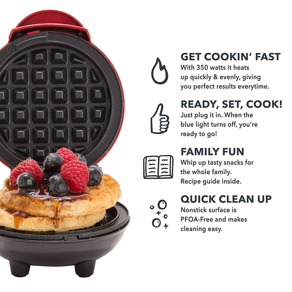 Mini-Waffeleisen für Bubble Eg – Mini Waffle Maker Machine Bewertung und Preis