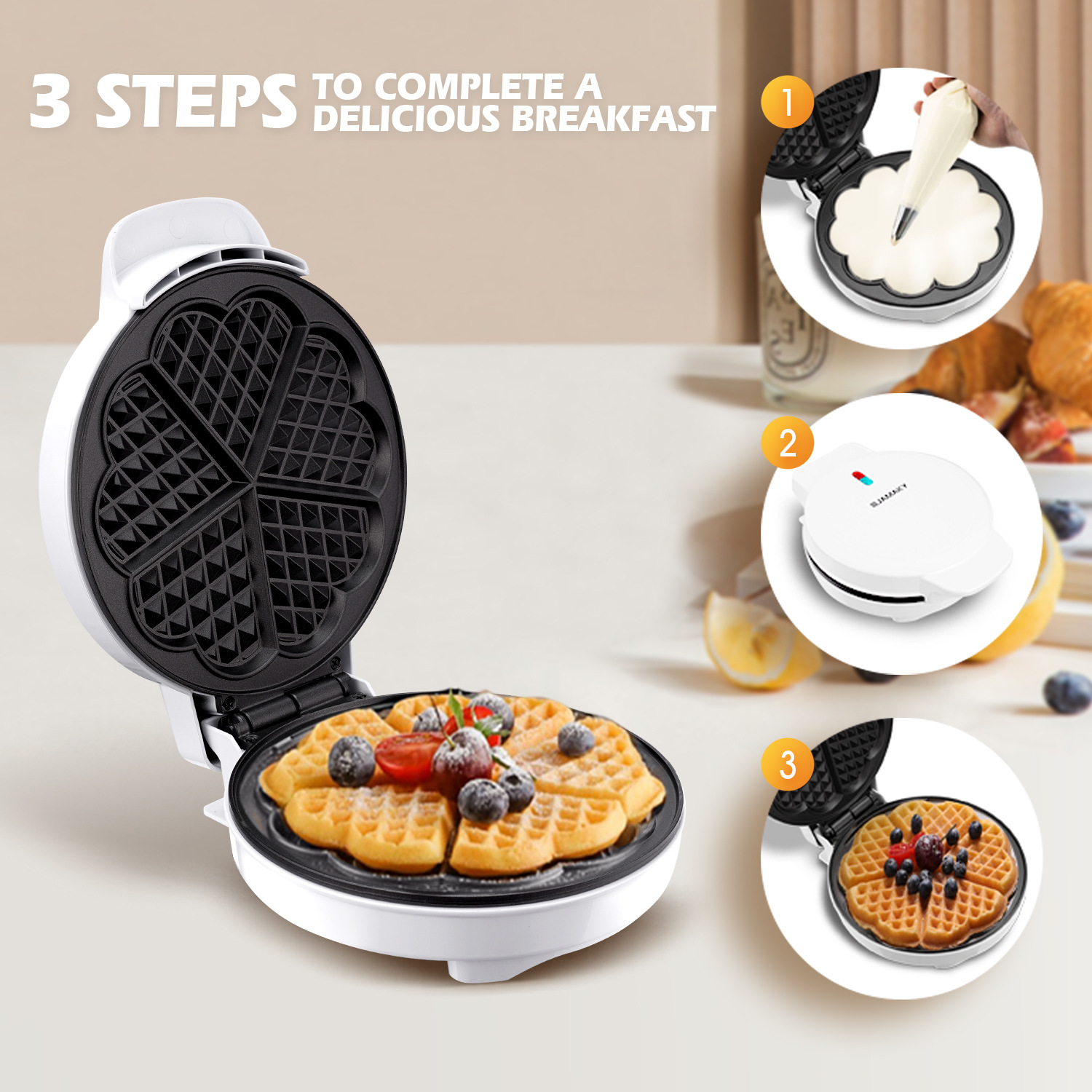 Frühstück Waffel Formen Ei Kuc – Mini Waffle Maker Machine Bewertung und Preis