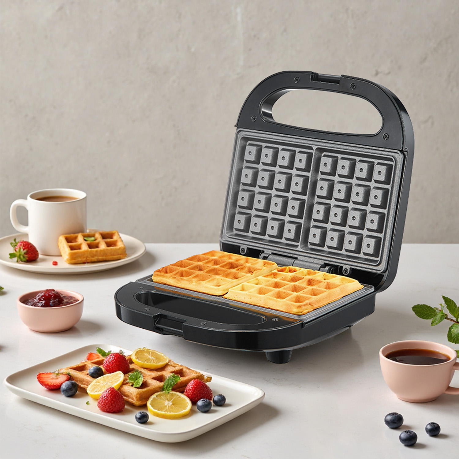 2-Scheiben Belgisches Waffelei – Mini Waffle Maker Machine Bewertung und Preis