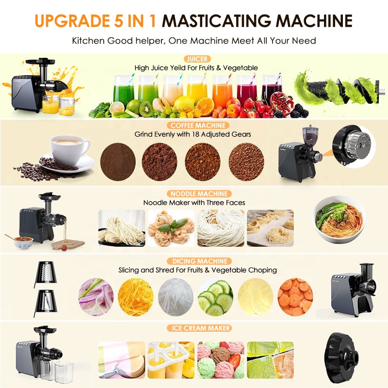 Kommerzieller Multifunktionale – Electric Slow Juicer Cold Press Bewertung und Preis