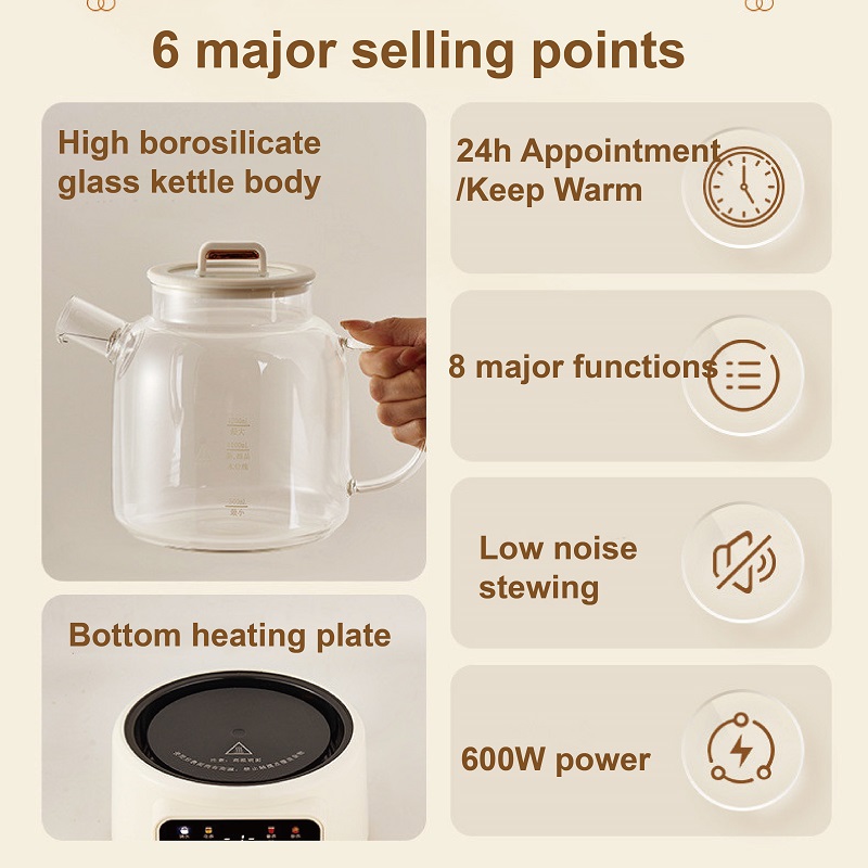600W Multifunktions-Gesundheit – Electric Kettle Temperature Control Bewertung und Preis
